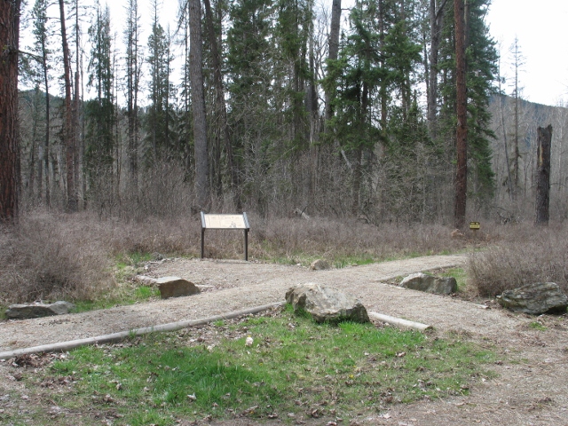 picture showing Interpretive panel located along nature trail.